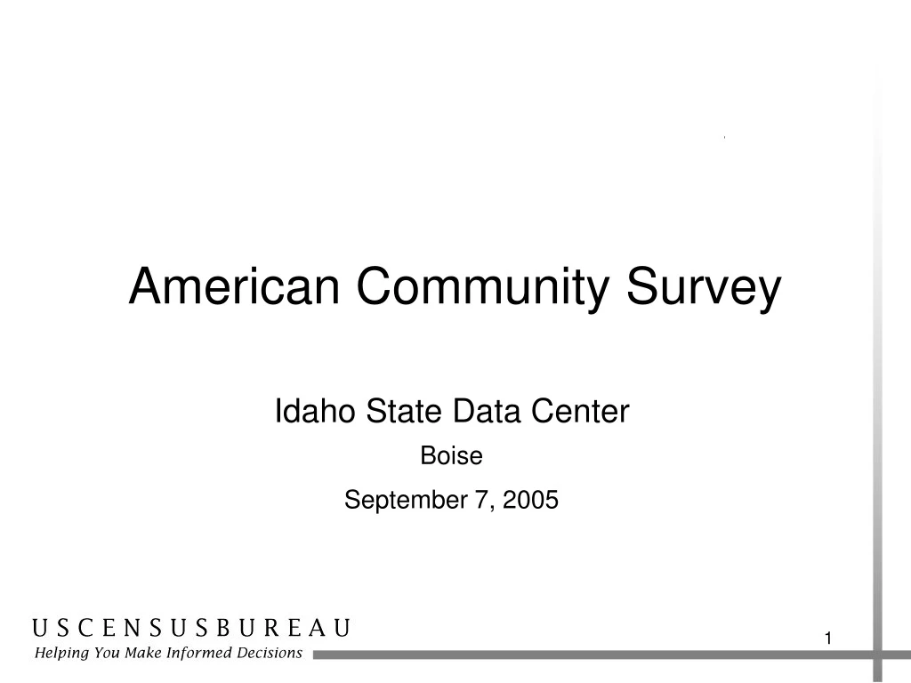 american community survey