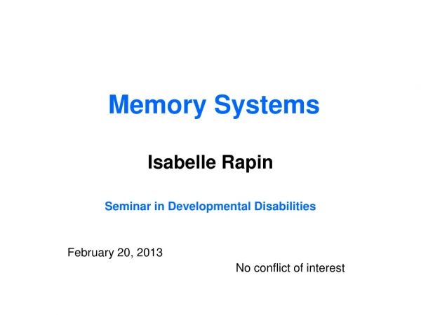 Memory Systems