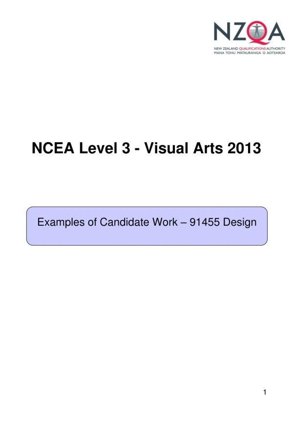 NCEA Level 3 - Visual Arts 2013