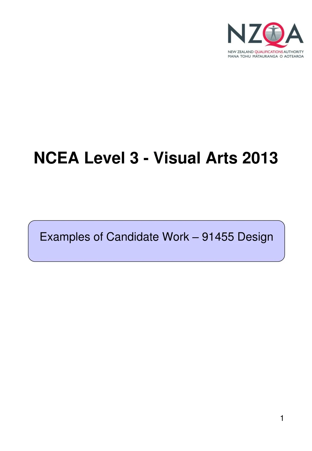 ncea level 3 visual arts 2013