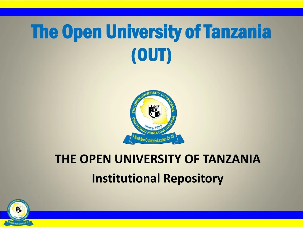 the open university of tanzania out