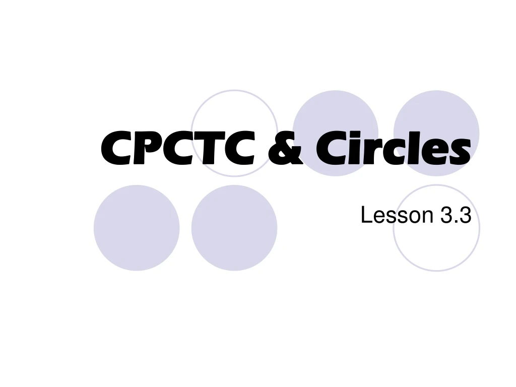 cpctc circles
