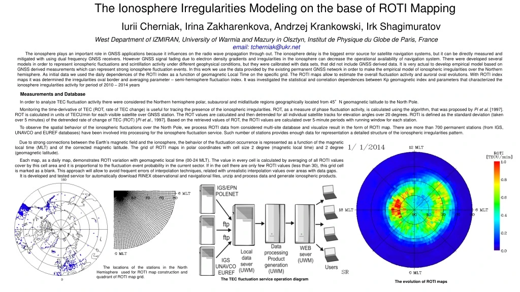 the ionosphere irregularities modeling