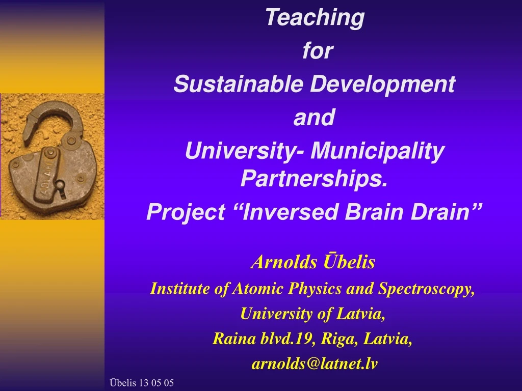 teaching for sustainable development