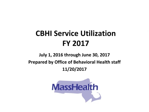 CBHI Service Utilization FY 2017