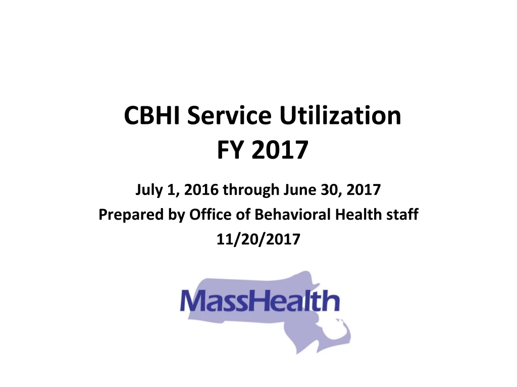 cbhi service utilization fy 2017