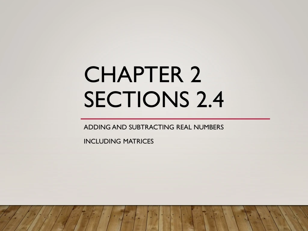 chapter 2 sections 2 4