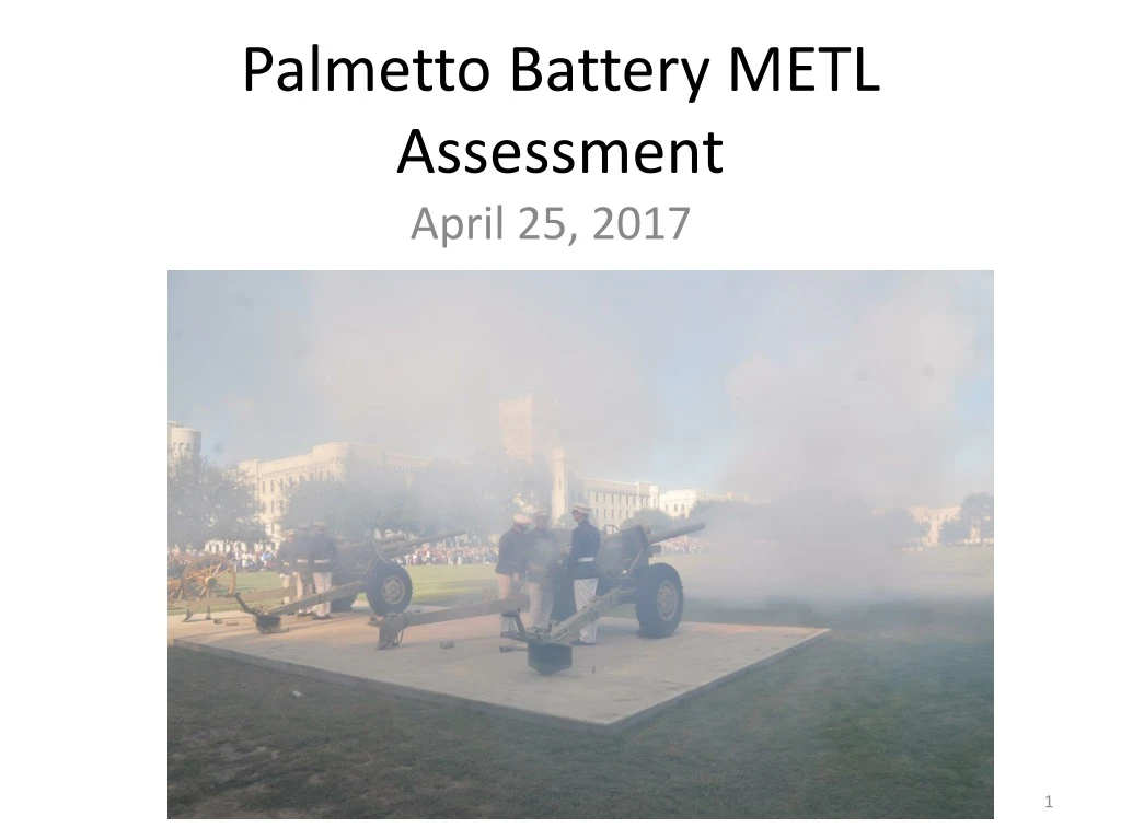 palmetto battery metl assessment