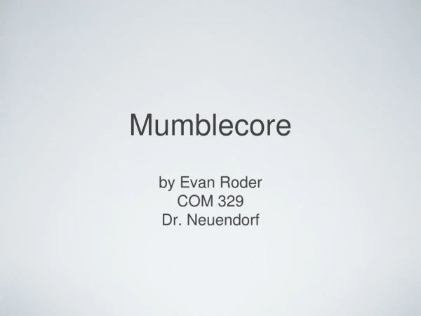 Mumblecore