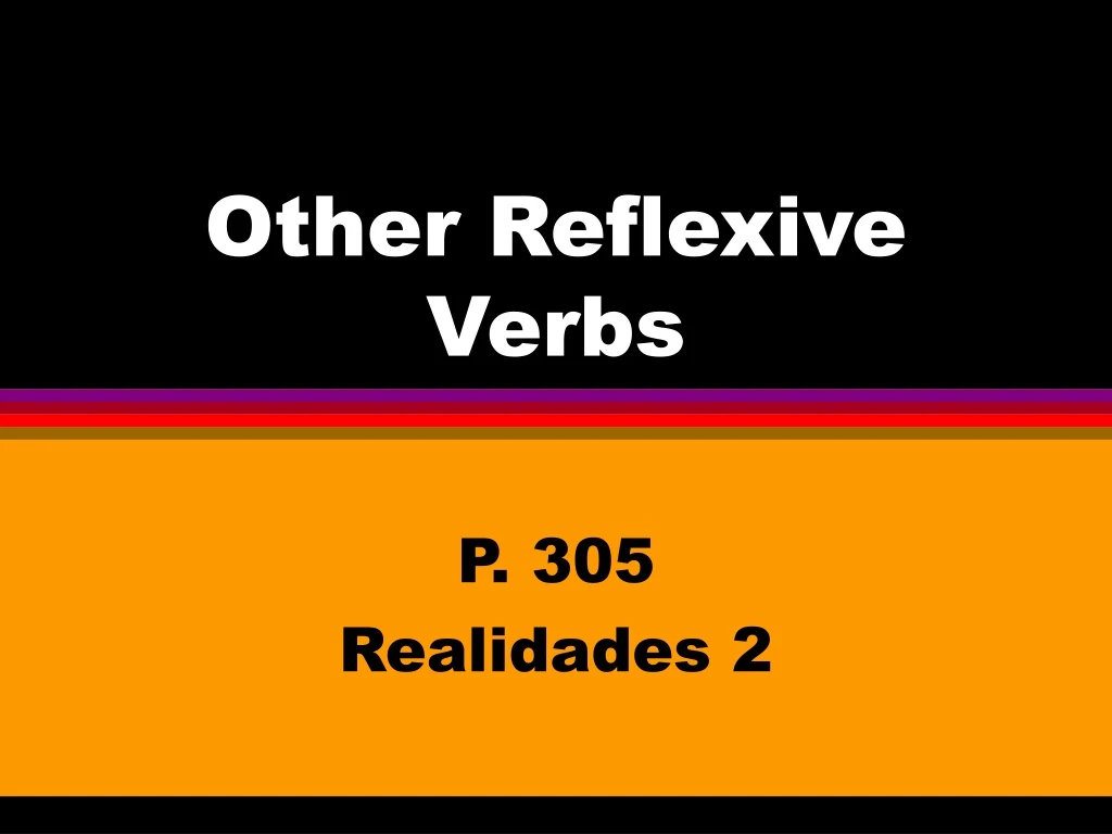 other reflexive verbs