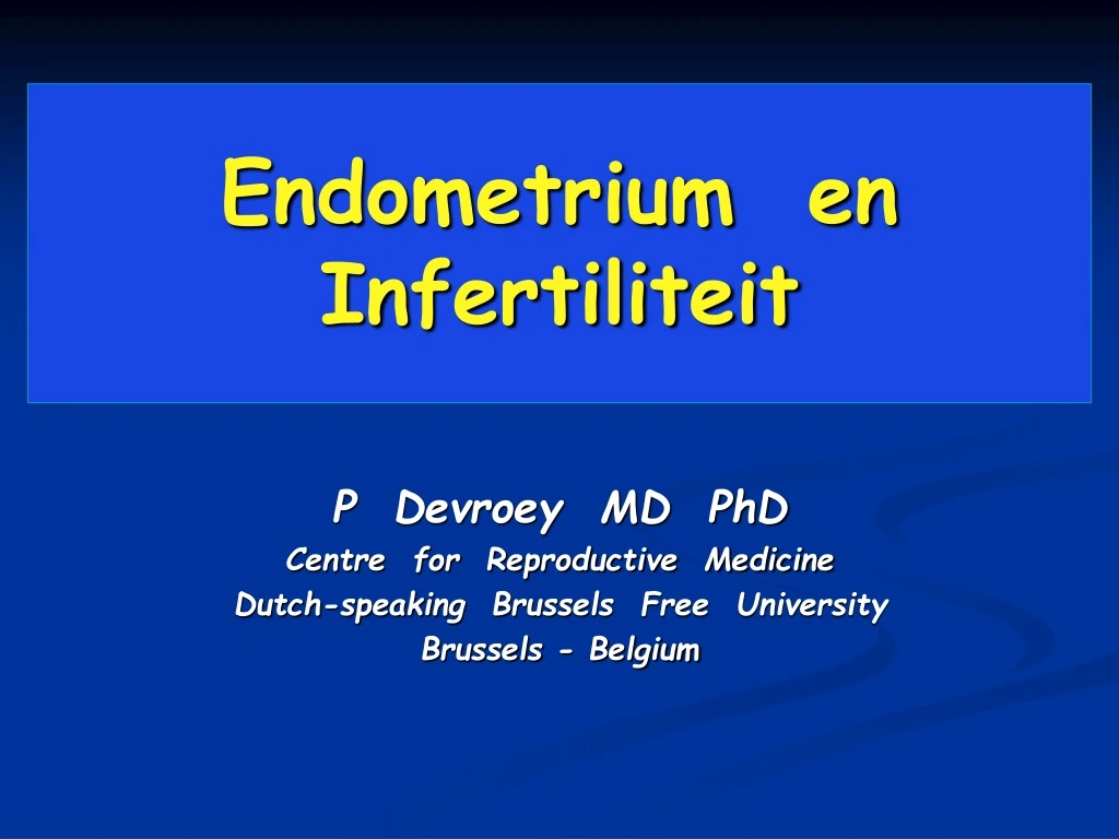 endometrium en infertiliteit