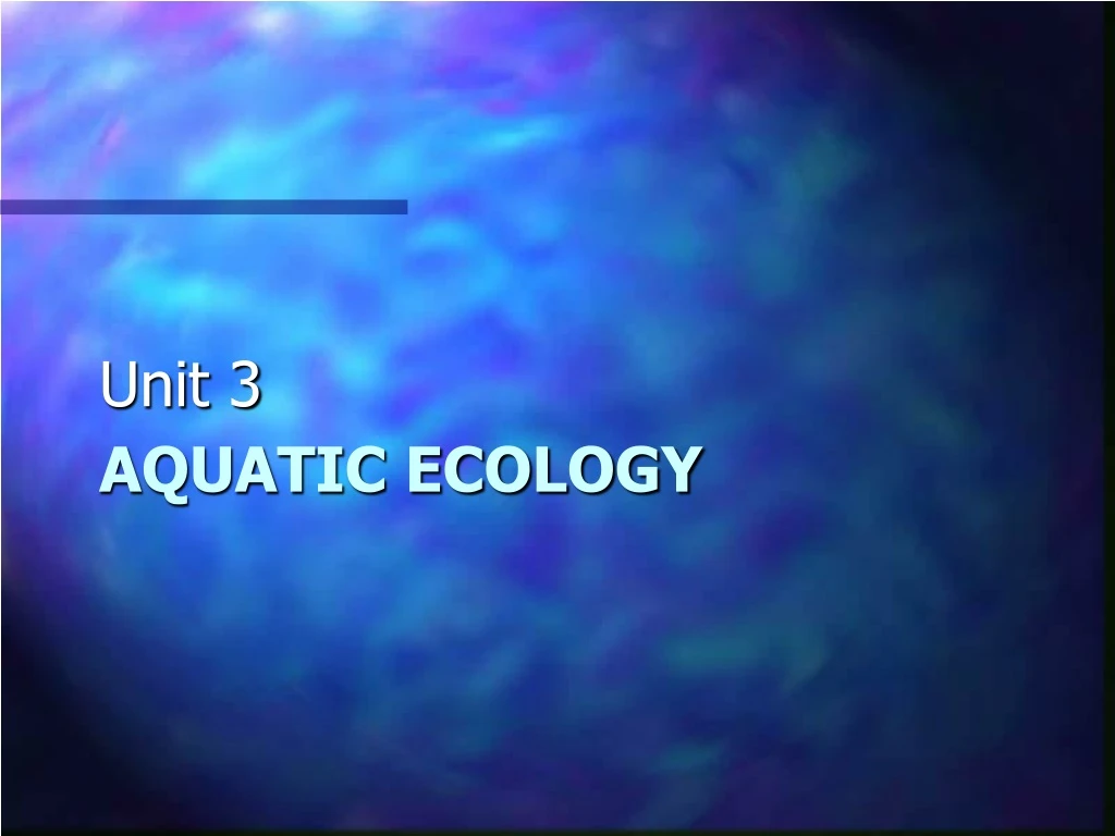 aquatic ecology