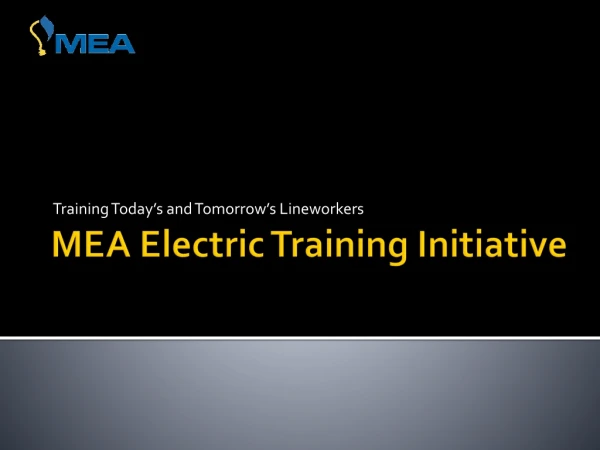 MEA Electric Training Initiative