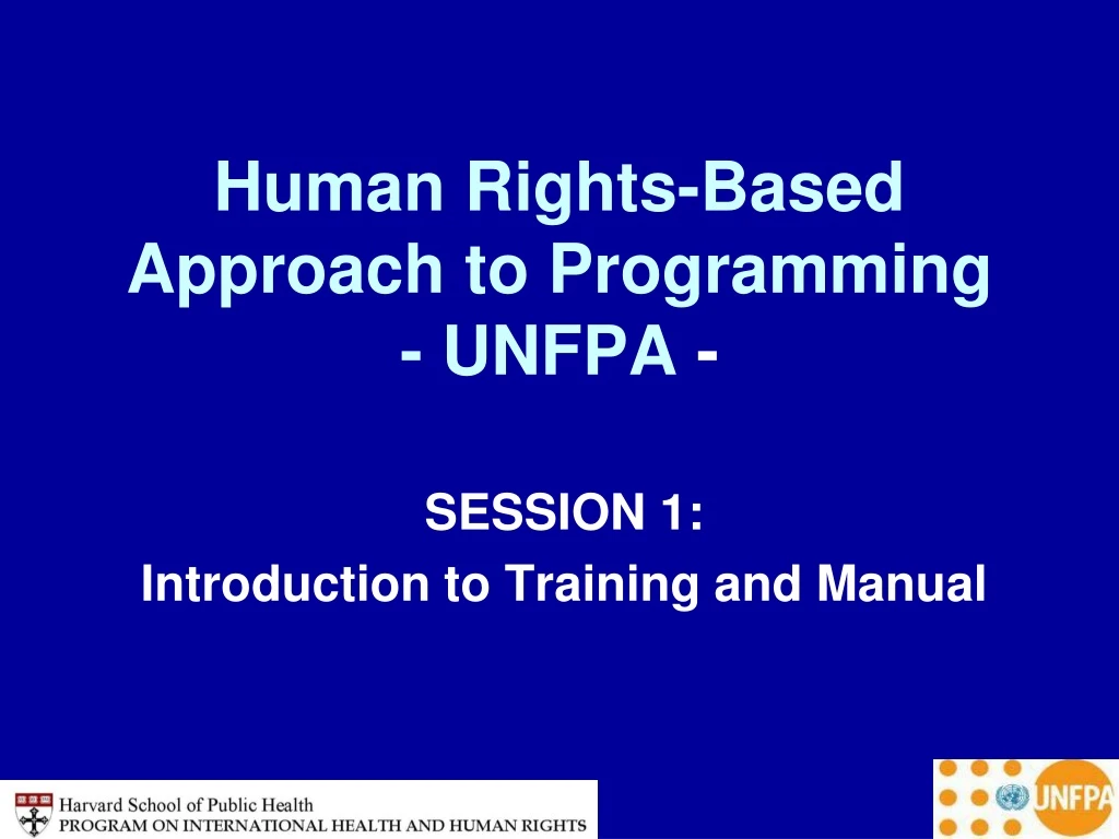 human rights based approach to programming unfpa