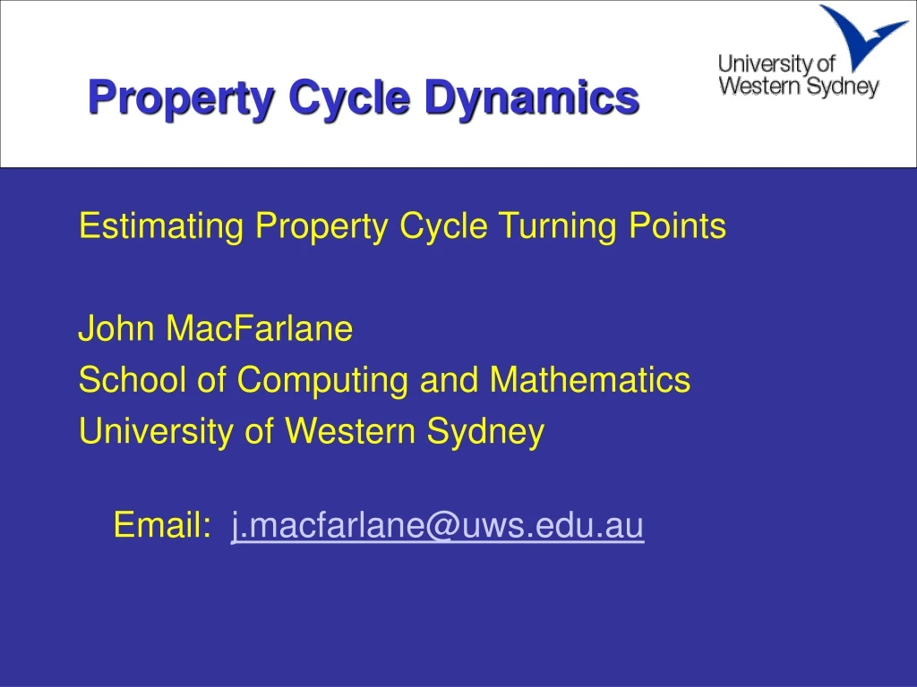 property cycle dynamics