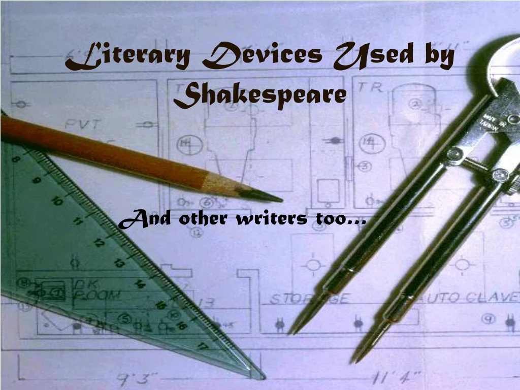 literary devices used by shakespeare