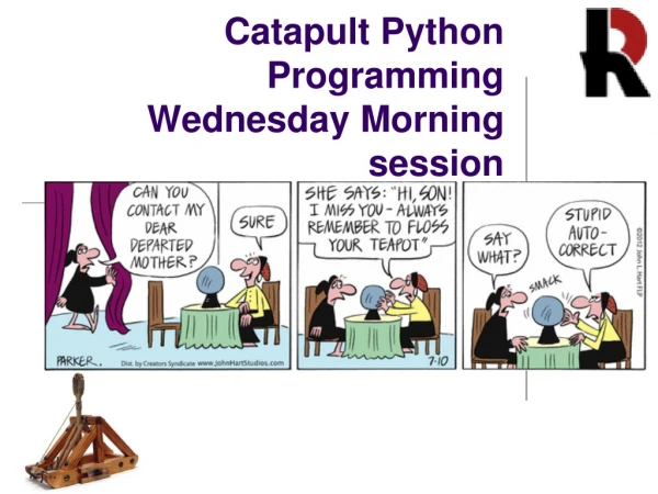 Catapult Python Programming Wednesday Morning session