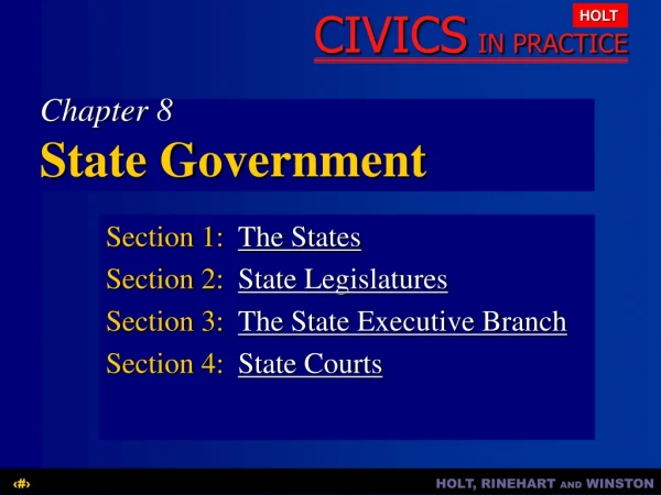 Chapter 8 State Government