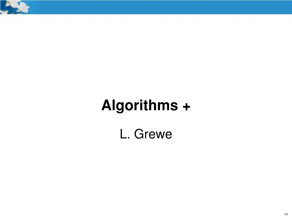 algorithms