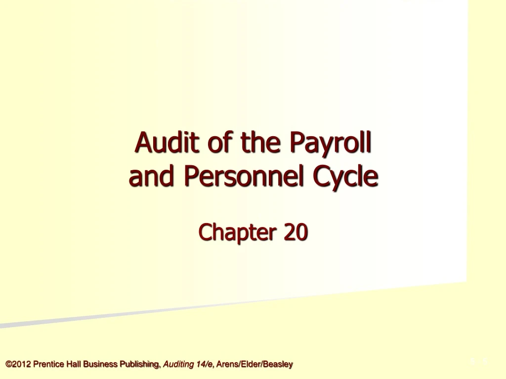 audit of the payroll and personnel cycle