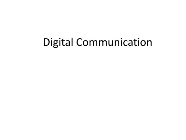 Digital Communication