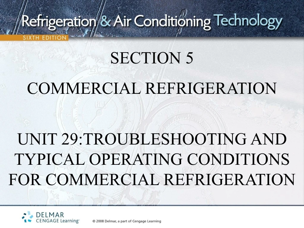 section 5 commercial refrigeration unit