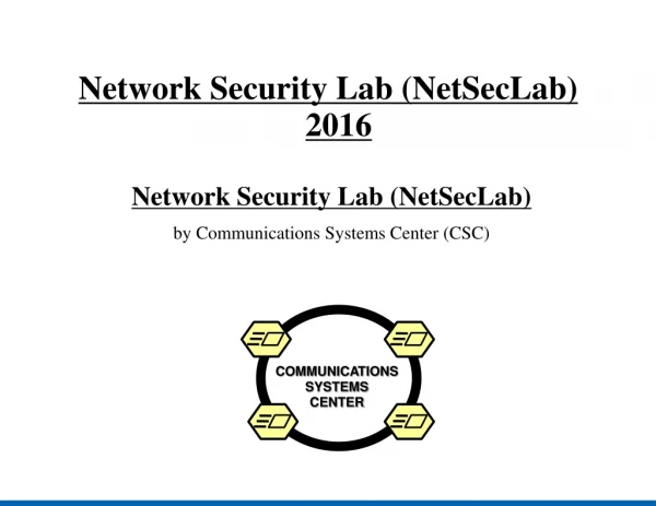 Network Security Lab (NetSecLab) ‏ 2016