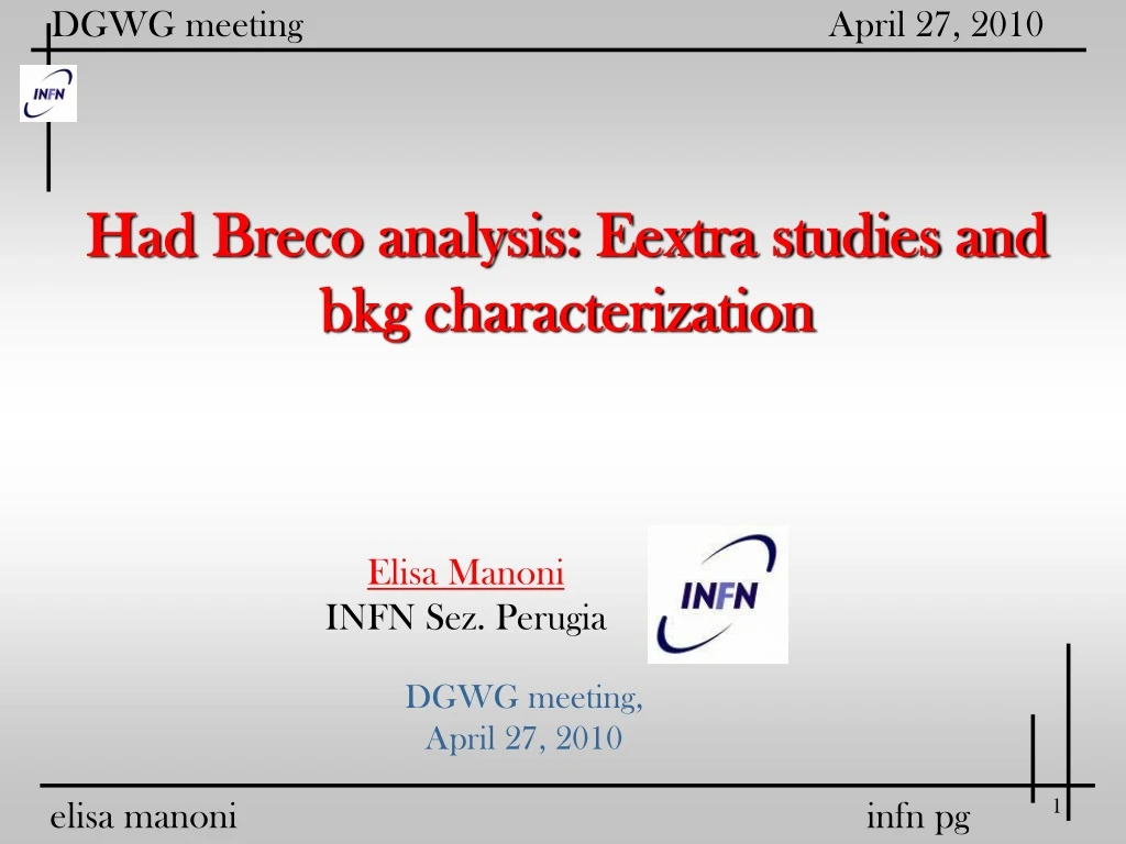 had breco analysis eextra studies