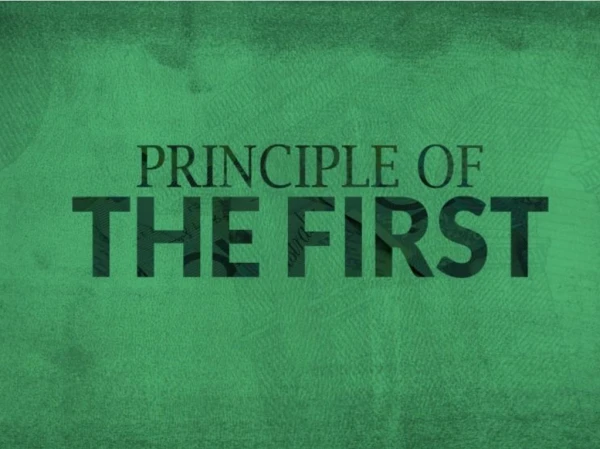 Principle of the First Tithing Jeremy LeVan 3-12-2017