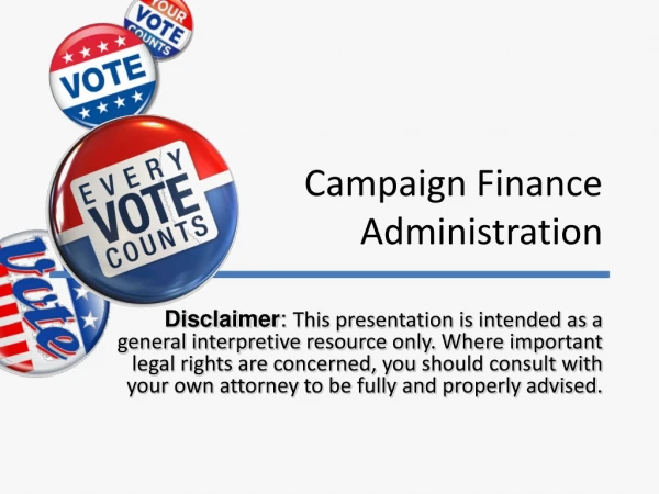 Campaign Finance Administration