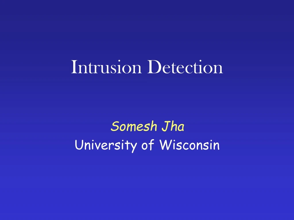 intrusion detection