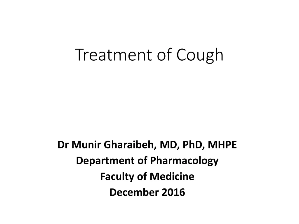 treatment of cough