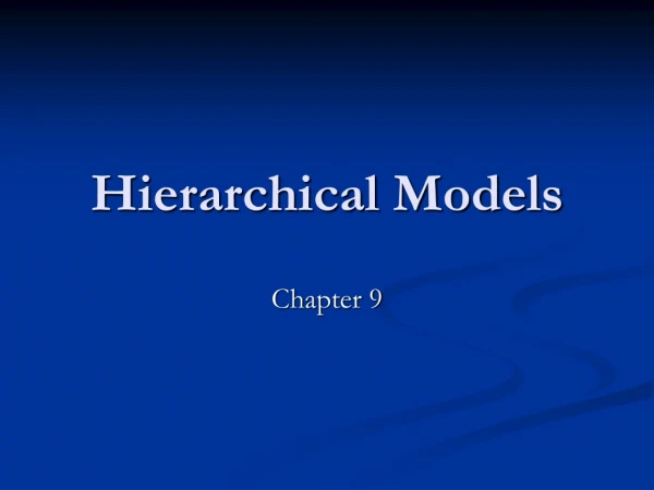 Hierarchical Models
