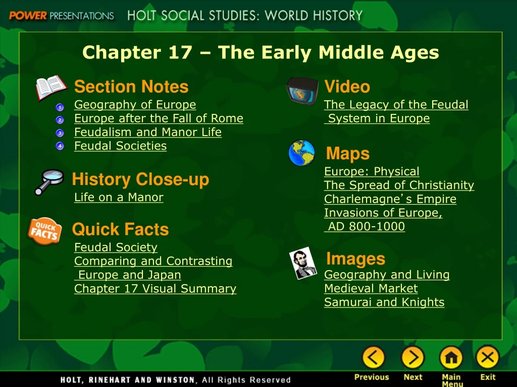 chapter 17 the early middle ages