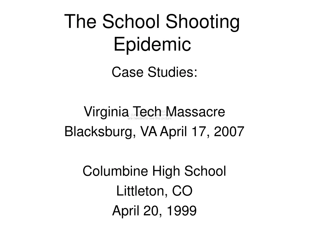 the school shooting epidemic
