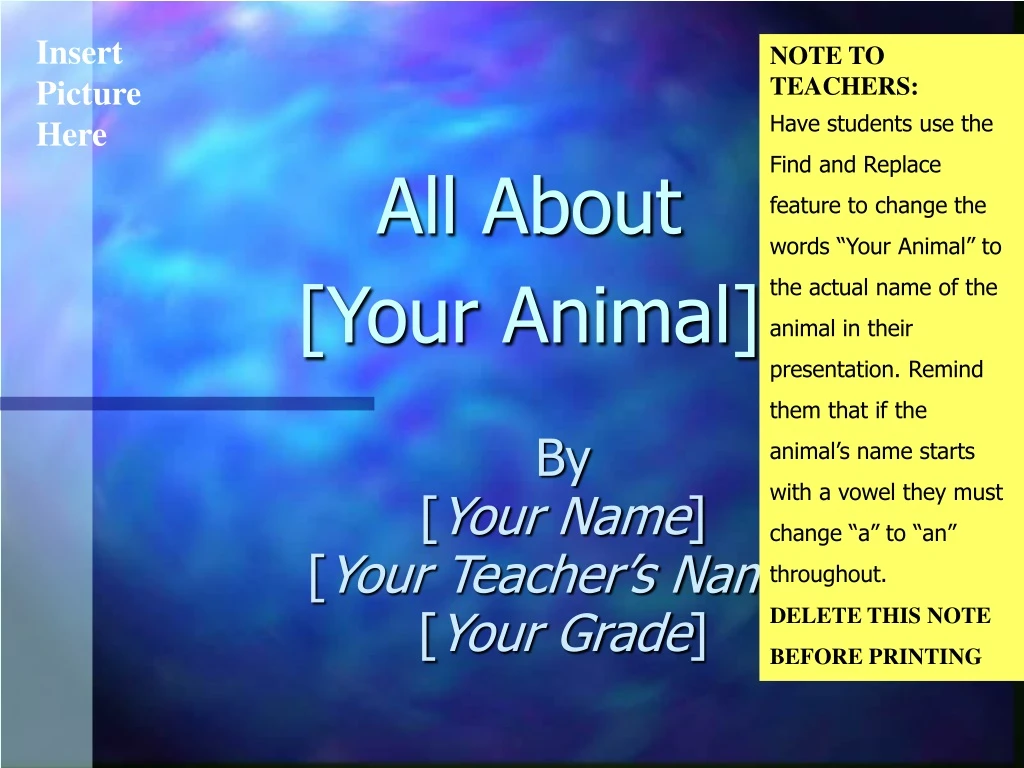 all about your animal