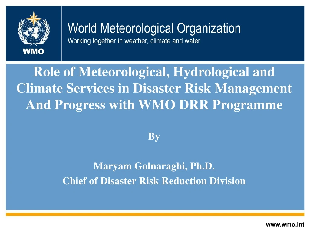 world meteorological organization working together in weather climate and water