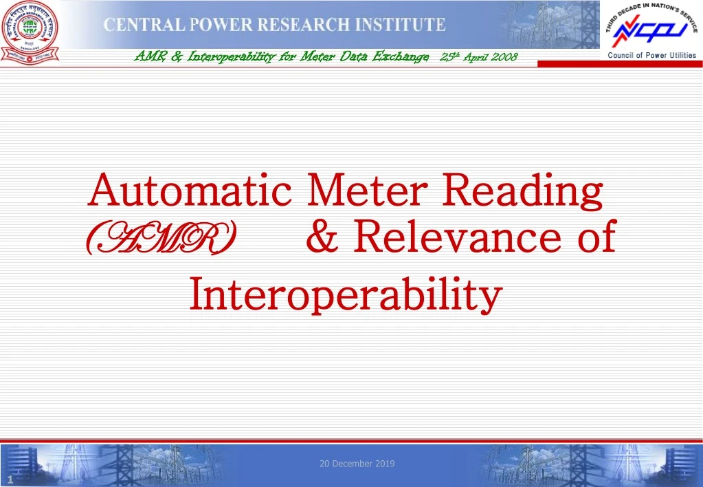 automatic meter reading amr relevance of interoperability