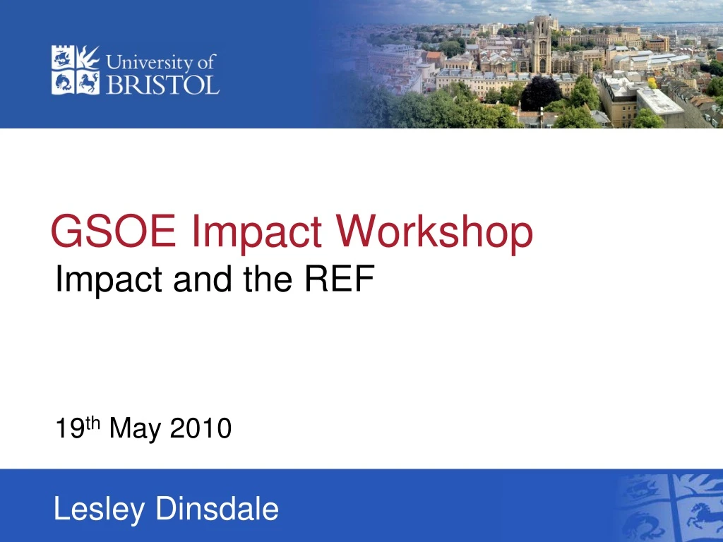 gsoe impact workshop