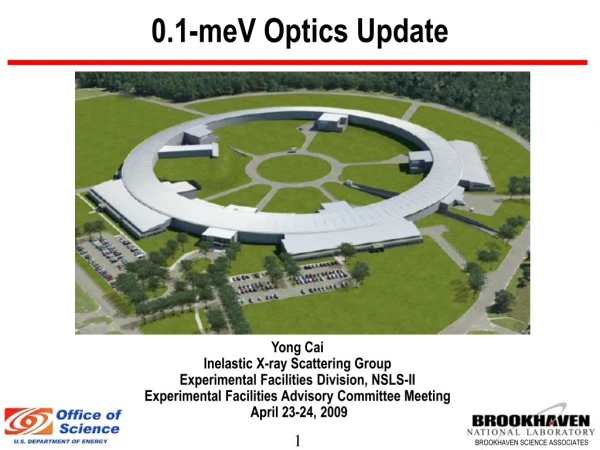 0.1-meV Optics Update
