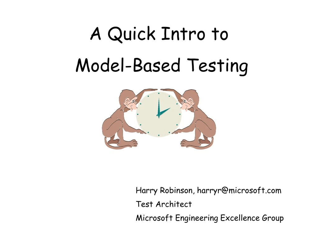 a quick intro to model based testing