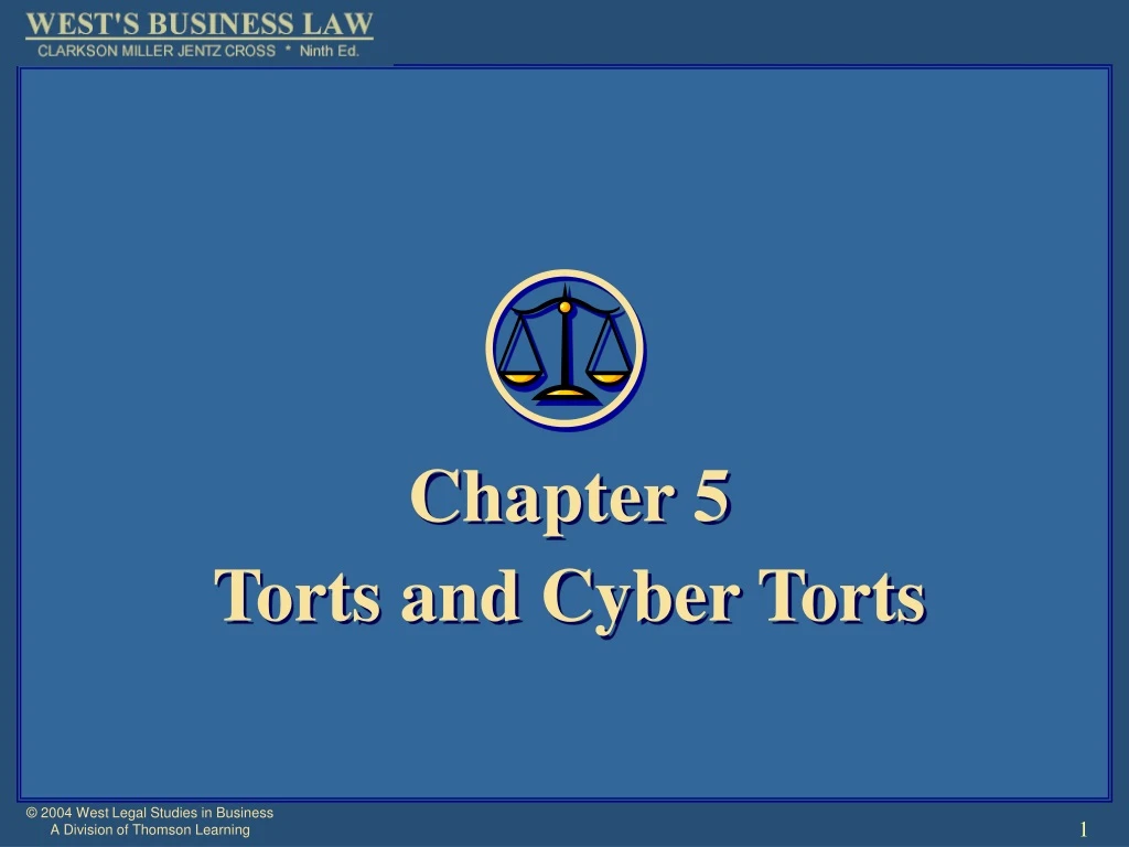 chapter 5 torts and cyber torts