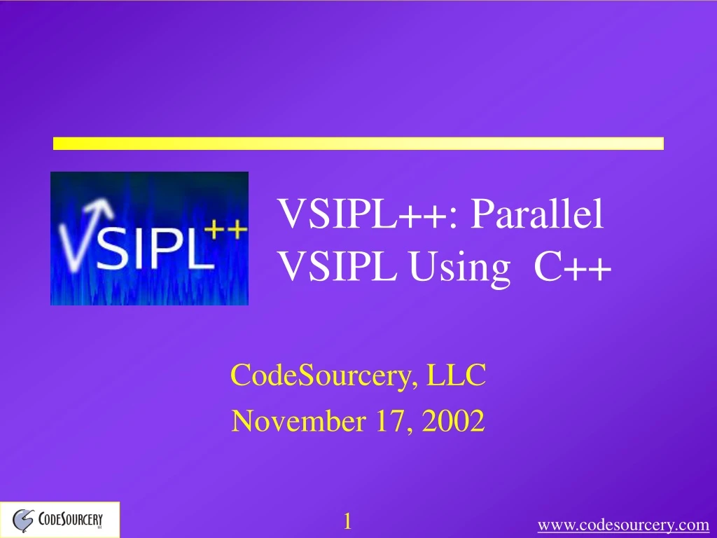 vsipl parallel vsipl using c