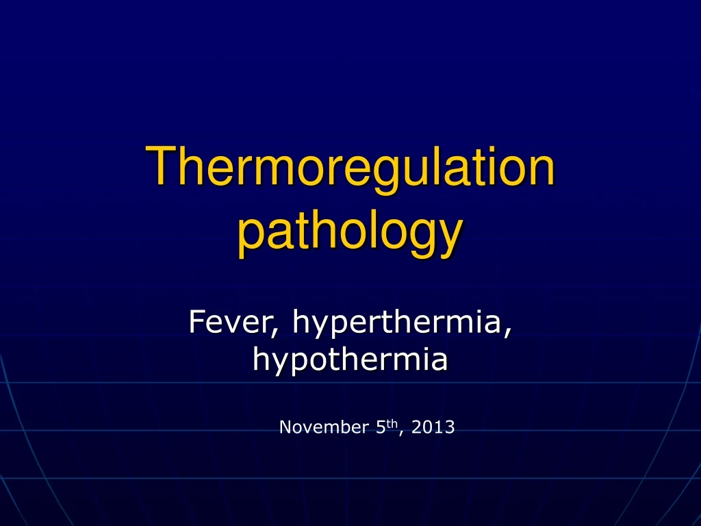 thermoregulation pathology