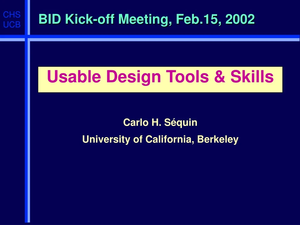 bid kick off meeting feb 15 2002