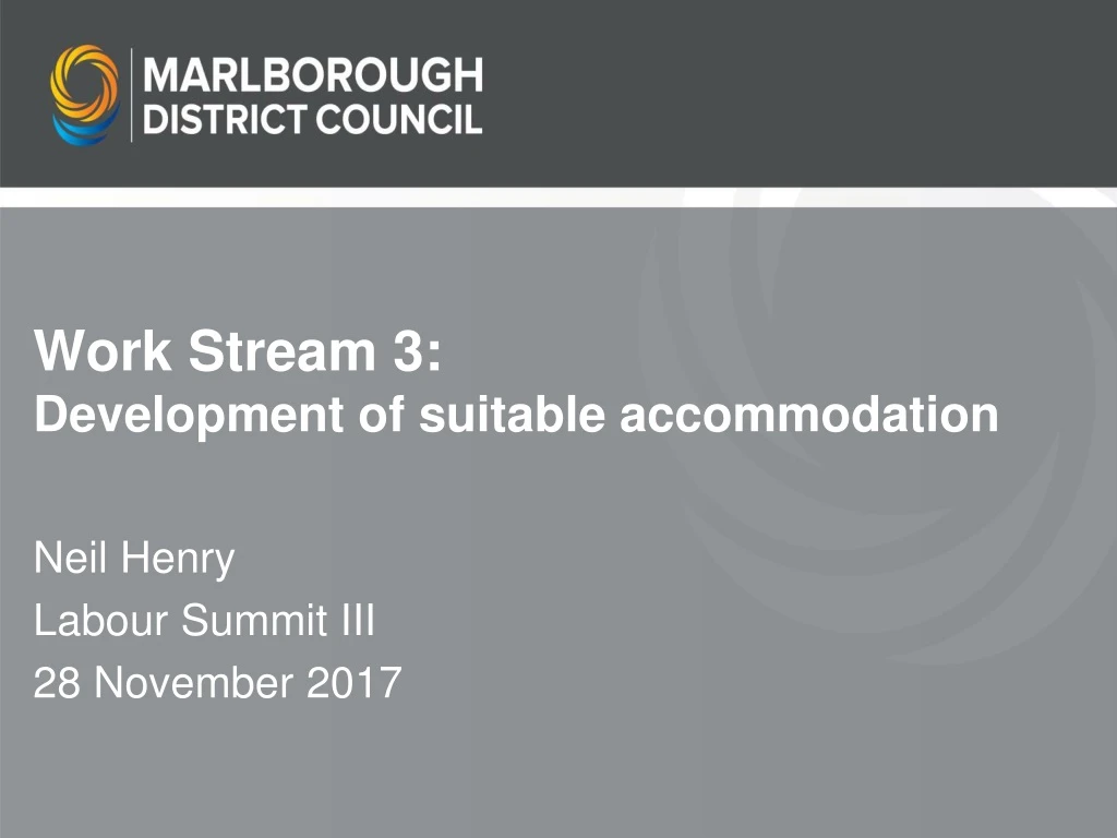 work stream 3 development of suitable accommodation