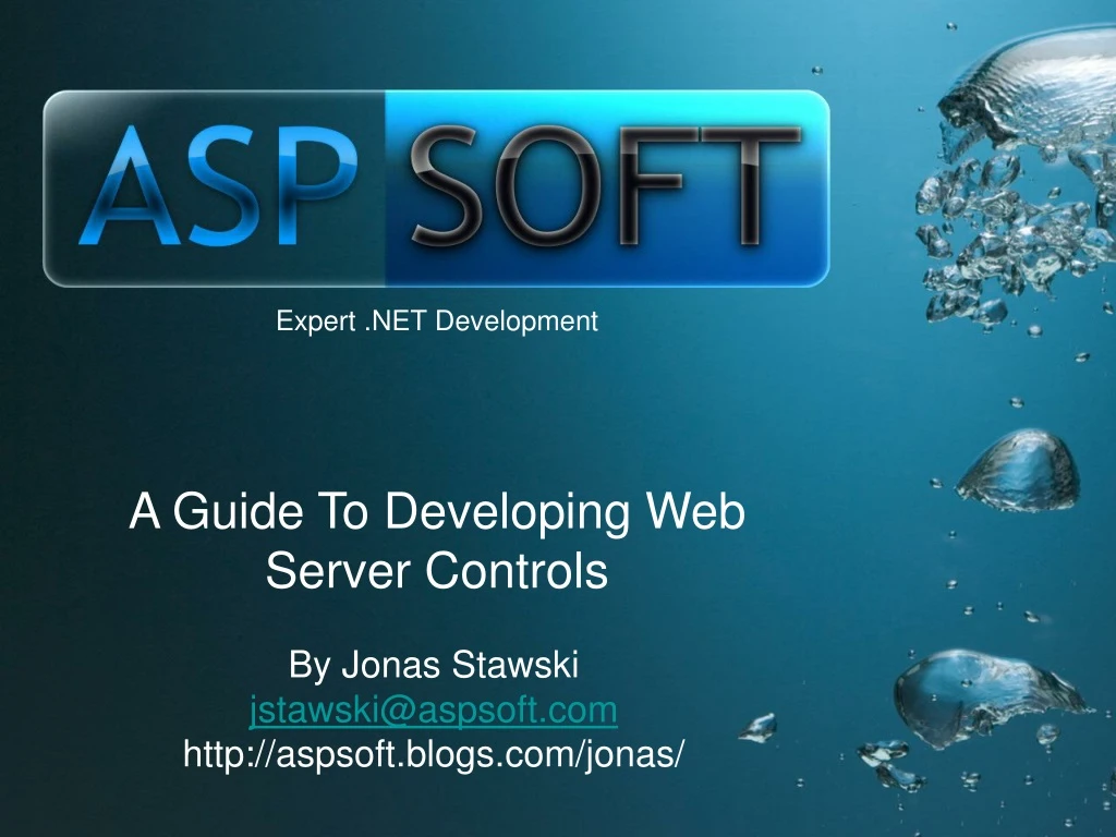 a guide to developing web server controls