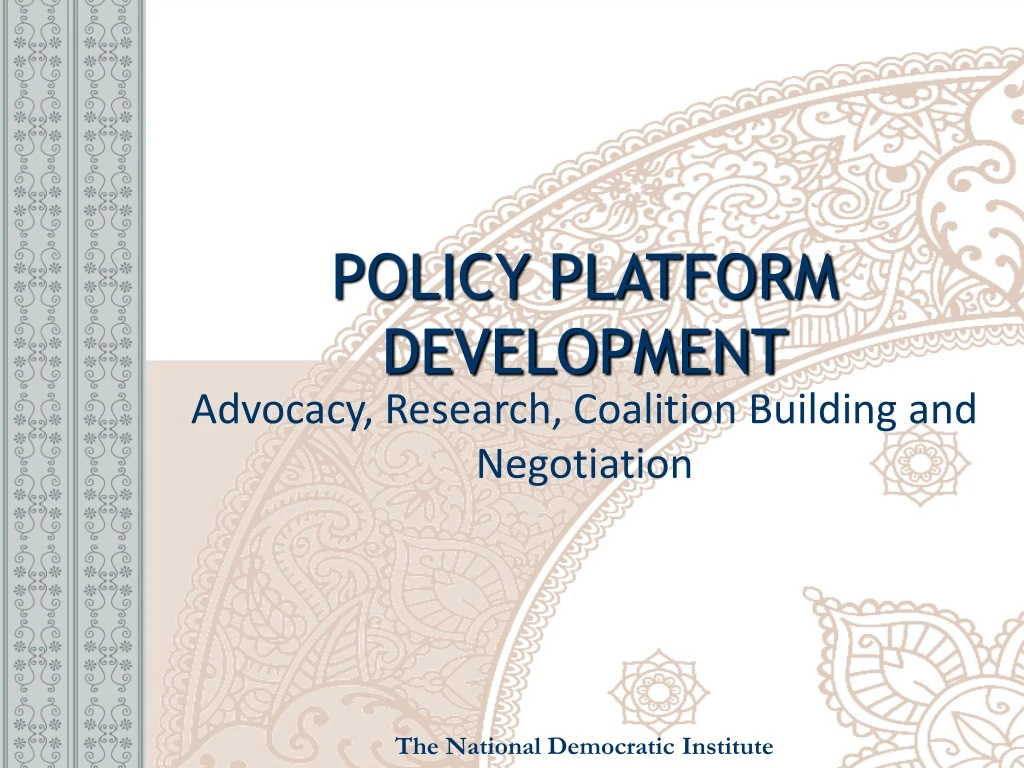 policy platform development
