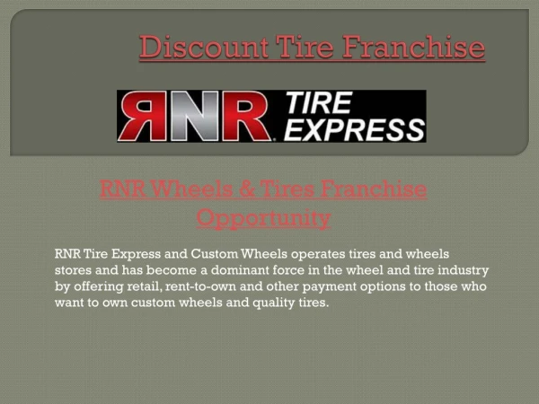 discount tire franchise