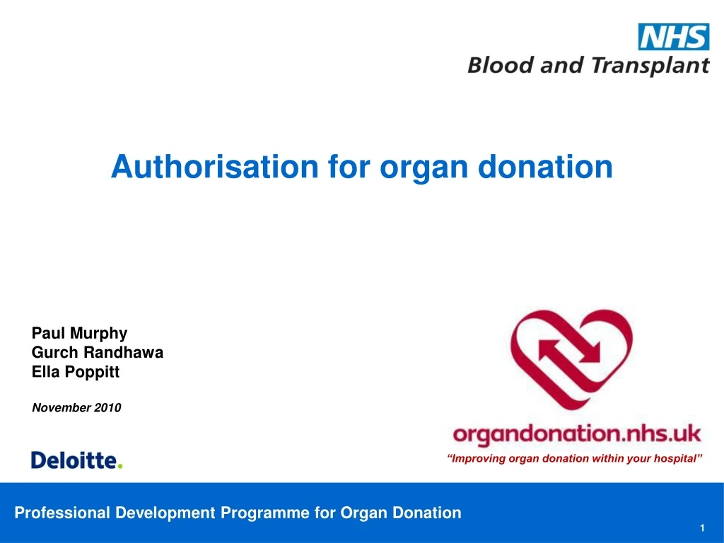 authorisation for organ donation